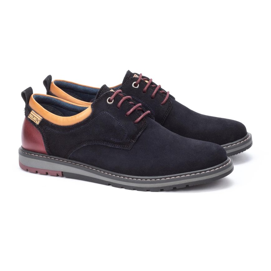 Men's Pikolinos BERNA Lace Up Shoes Dark Blue | NZ M57Q830